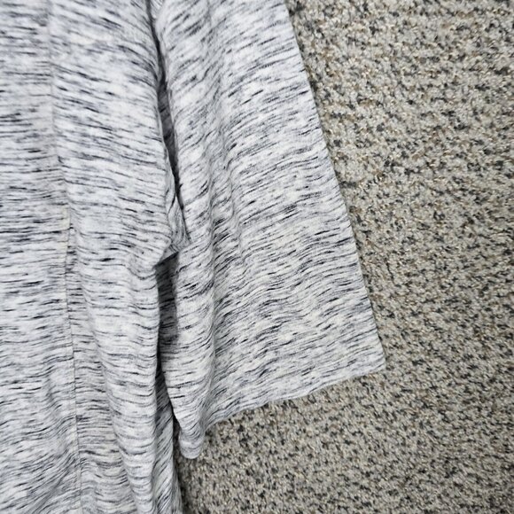 J Jill Pure Jill Top Womens Small Gray Heathered Scoop Neck 3/4 Sleeve Ladies - Picture 2 of 7